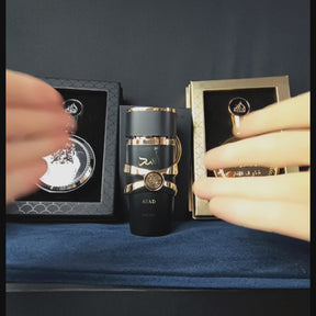 PRÉ BLACK FRIDAY | KIT CONQUISTADOR - Fakhar Gold + Asad + Fakhar Black | 100ml cada + BRINDE 🎁